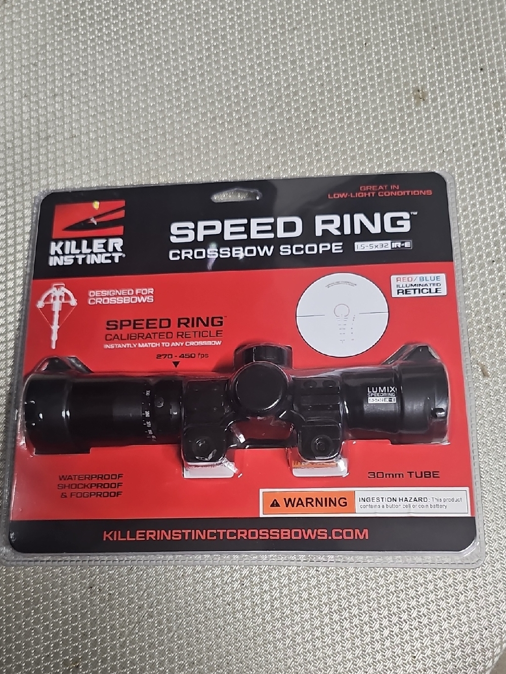 Killer Instinct Speed Ring Crossbow Scope - Black